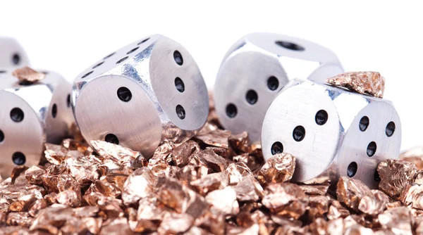 Metal dice — Stock Photo, Image