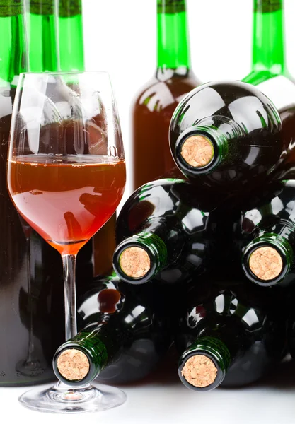 Glasflaskor för vin — Stockfoto