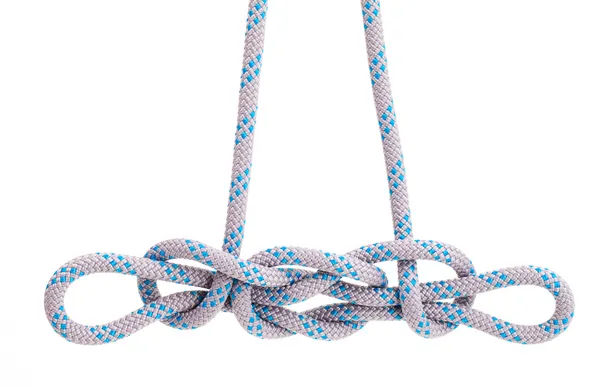 Nudo de cuerda aislado en blanco — Foto de Stock