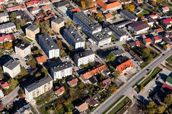 Vista aérea del pueblo de Pinczow en Polonia —  Fotos de Stock