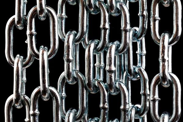 Cadenas industriales sobre fondo negro —  Fotos de Stock