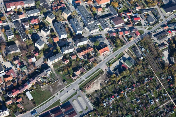 Vista aérea da cidade de Pinczow na Polônia — Fotografia de Stock