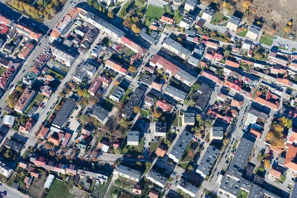 Vista aérea del pueblo de Pinczow en Polonia — Foto de Stock