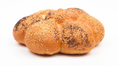 çeşitli ekmek üzerine beyaz izole