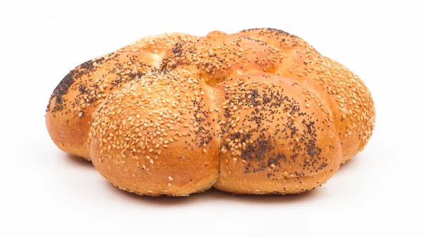 白で隔離される様々 なパン — ストック写真