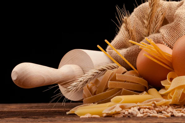 Pasta ingredients assortment — Stock Photo, Image