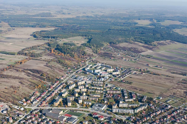 Vue aérienne de la ville de Pinczow en Pologne — Photo