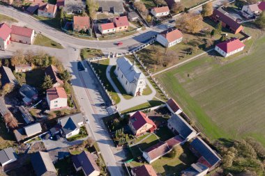 pinczow şehrin havadan görünümü