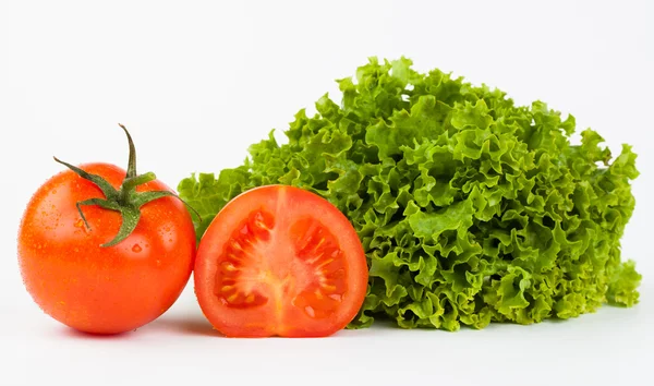 Tomato and lettuce — Stock Photo, Image