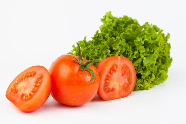 Tomato and lettuce — Stock Photo, Image