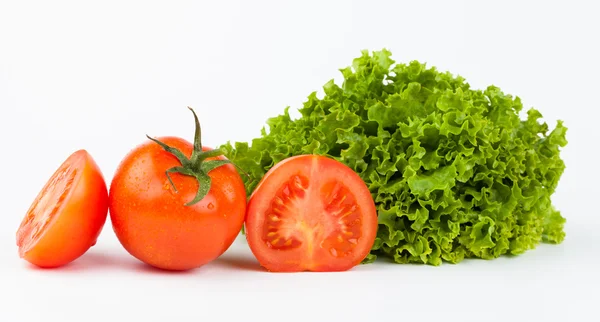 Tomaten und Salat — Stockfoto