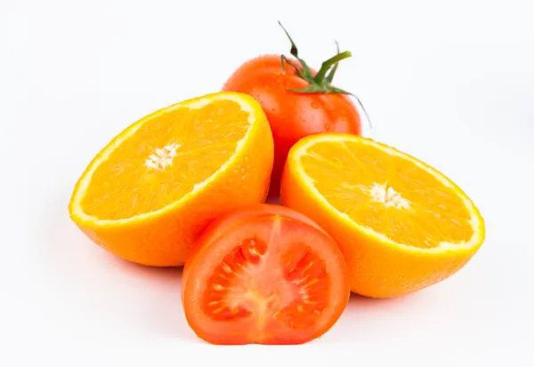 Fruta naranja y tomate — Foto de Stock