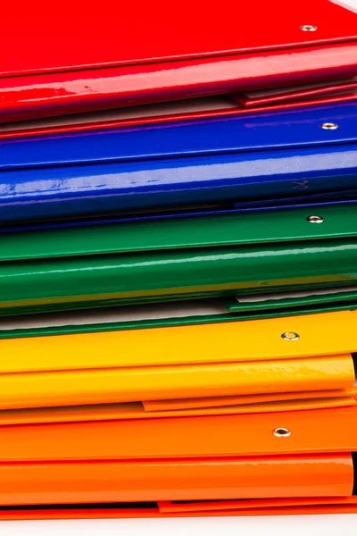 Biuro kolorowe foldery — Zdjęcie stockowe