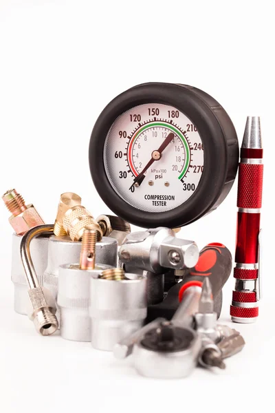 Pressure gauges and tools — Stock Photo, Image