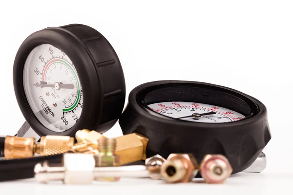 Pressure gauges and tools — Stock Photo, Image