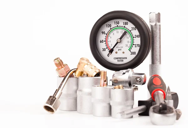 Pressure gauges and tools — Stock Photo, Image