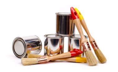 kutu boya fırçaları ile boyama