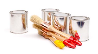 kutu boya fırçaları ile boyama