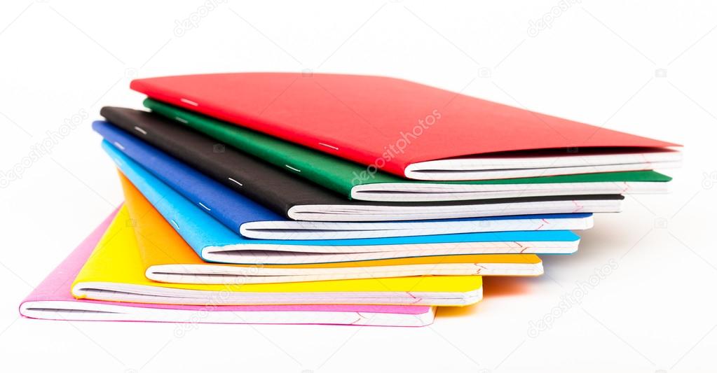 Multicolored exercise books