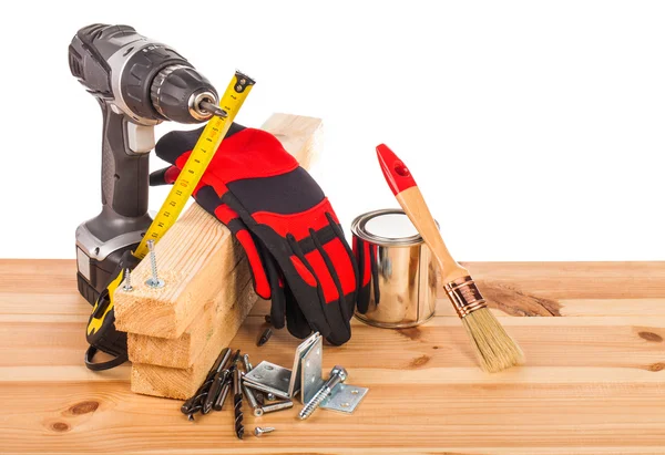 Wood mounting tools — Stock Photo, Image