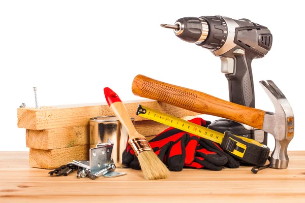 Wood mounting tools — Stock Photo, Image