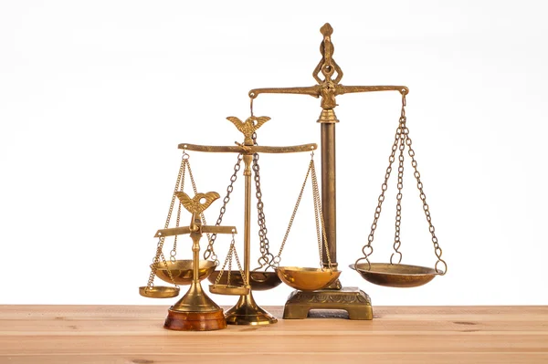Scales of justice isolated — Stock Photo, Image