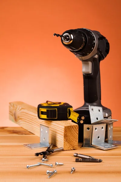 Herramientas de montaje en madera — Foto de Stock