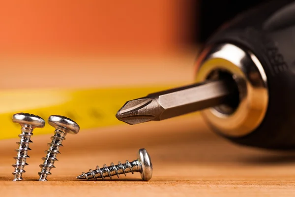 Wood mounting tools — Stock Photo, Image