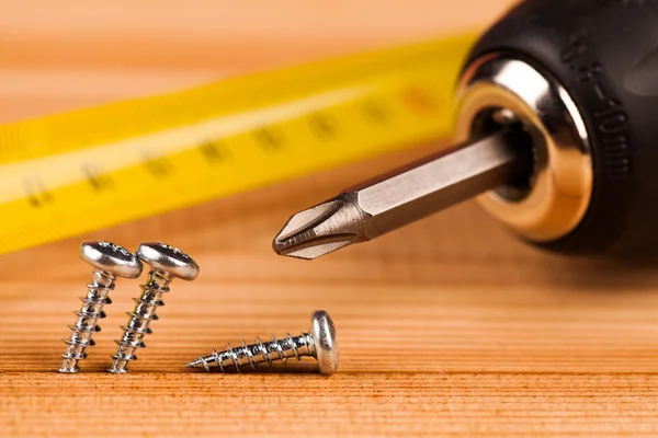 Wood mounting tools — Stock Photo, Image