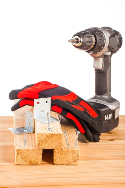Wood mounting tools — Stock Photo, Image