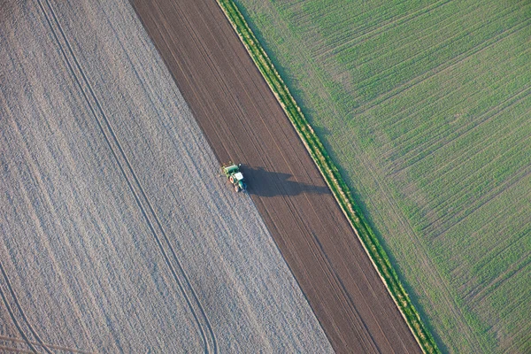 Dorp oogst velden — Stockfoto