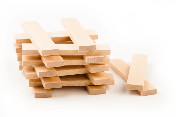 Bloques de juguete de madera con herramientas — Foto de Stock