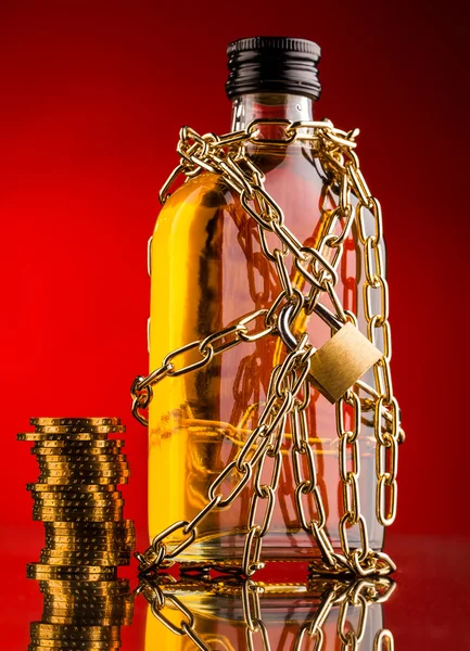 Bottiglia di whisky — Foto Stock