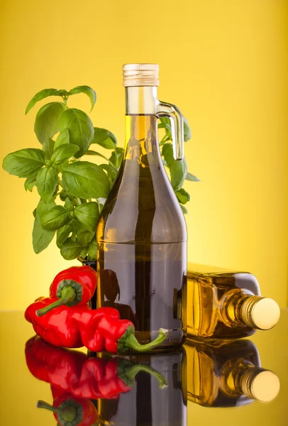 Oil olive bottles — Stock Photo, Image