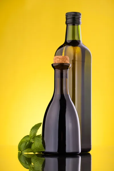 Oil olive bottles — Stock Photo, Image