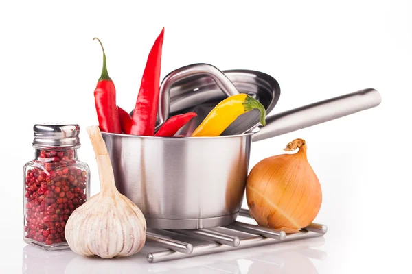 Cooking vegetables composition — Stock Photo, Image