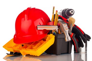 beyaz izole builder donatım araçları