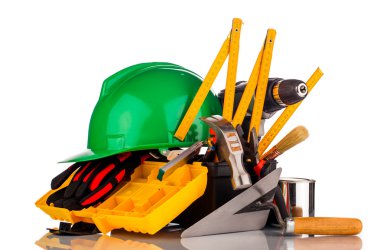 beyaz izole builder donatım araçları