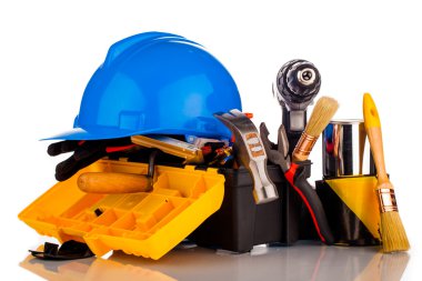 beyaz izole builder donatım araçları