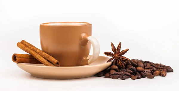 Taza de café aislada en blanco — Foto de Stock