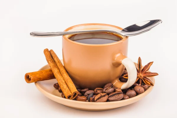 Taza de café aislada en blanco — Foto de Stock