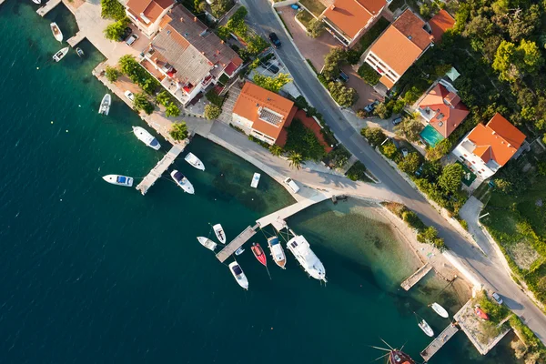 Luchtfoto van Kroatië kustlijn — Stockfoto