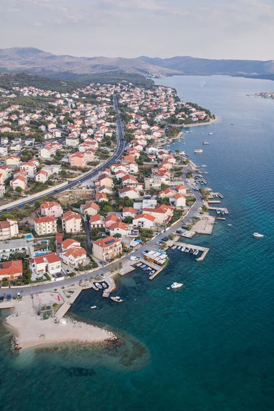 Vista Aérea Costa Croacia — Foto de Stock