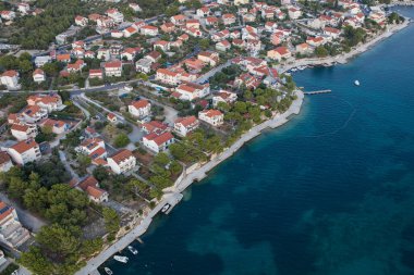 Hırvatistan kıyı şeridinin havadan görüntüsü