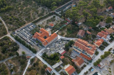 Hırvatistan kıyı şeridinin havadan görüntüsü