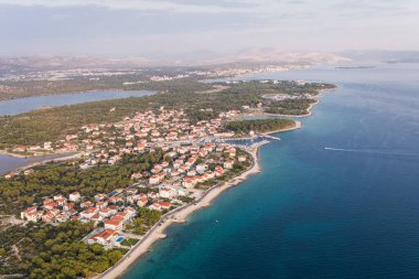 Hırvatistan kıyı şeridinin havadan görüntüsü
