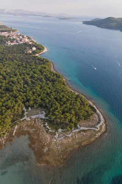 Uitzicht Vanuit Lucht Kroatische Kust — Stockfoto