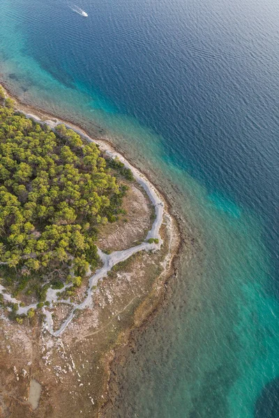 Vista Aerea Della Costa Croata — Foto Stock