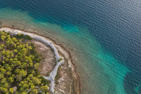 Uitzicht Vanuit Lucht Kroatische Kust — Stockfoto