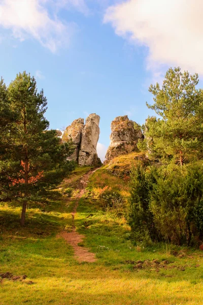 Φθινόπωρο Στο Καταπληκτικό Πολωνικό Jurassic Highland Krakow Czestochowa Upland — Φωτογραφία Αρχείου